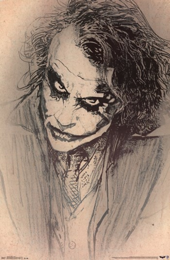550x839 The Dark Knight - Joker Sketch Poster
