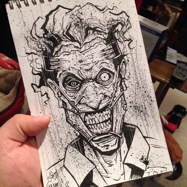 640x640 Joker - Joker Tattoo Sketch