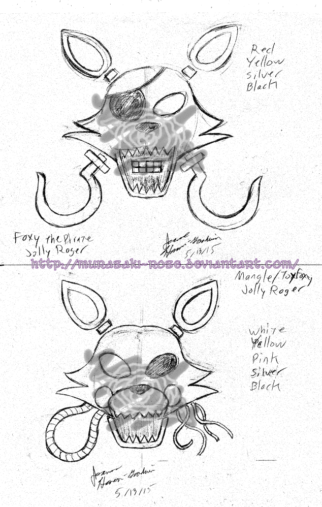 634x998 Jolly Roger Design Sketches By Murasaki Rose - Jolly Roger Sketch