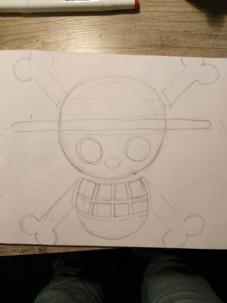 768x1024 One Piece Jolly Roger (My Biggest Drawing) One Piece Amino - Jolly Roger Sketch