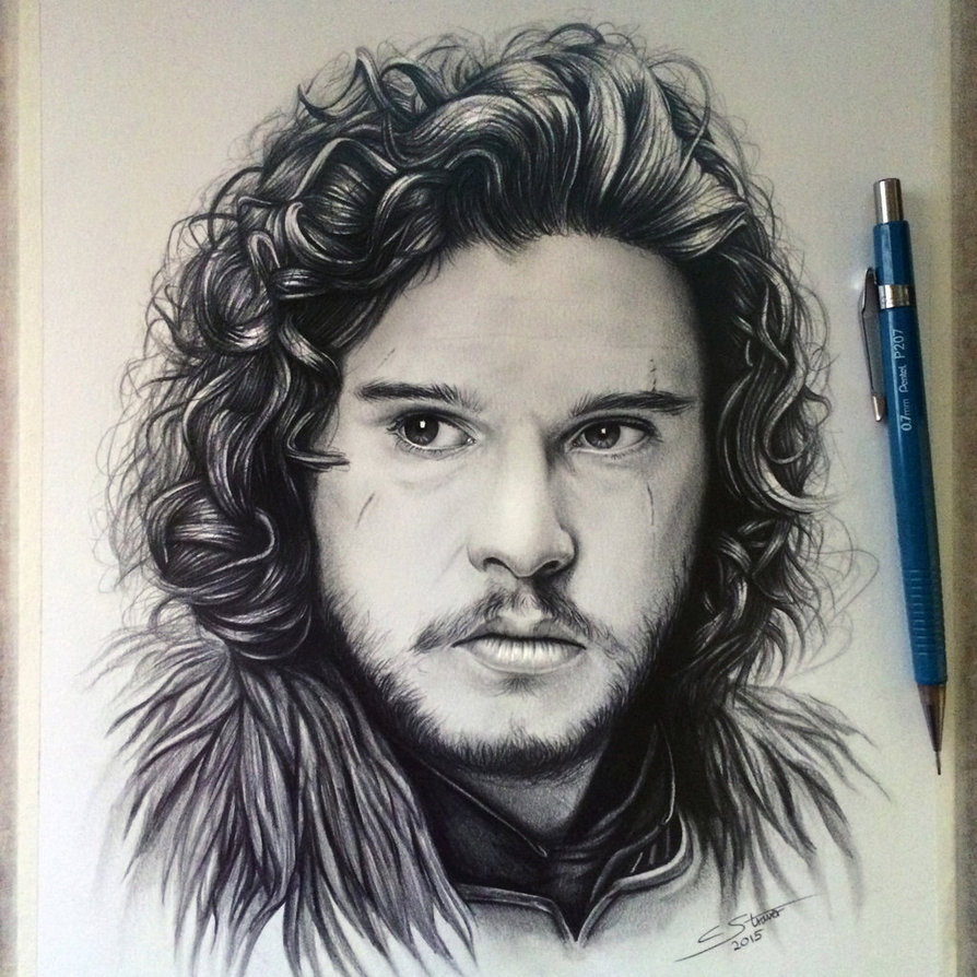 894x894 Jon Snow Drawing - Jon Snow Sketch