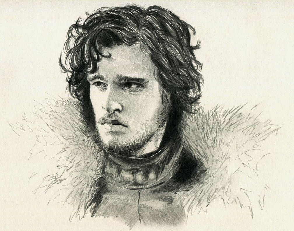 Jon Snow Sketch at PaintingValley.com | Explore collection of Jon Snow ...