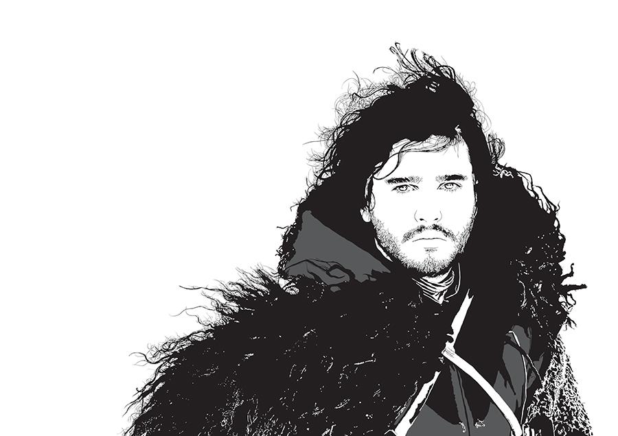 900x636 Jon Snow Poster - Jon Snow Sketch