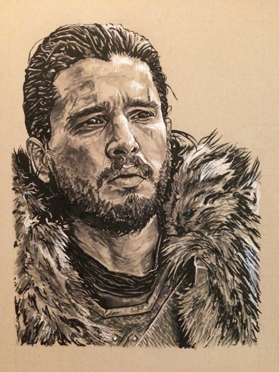 Jon Snow Sketch at PaintingValley.com | Explore collection of Jon Snow ...