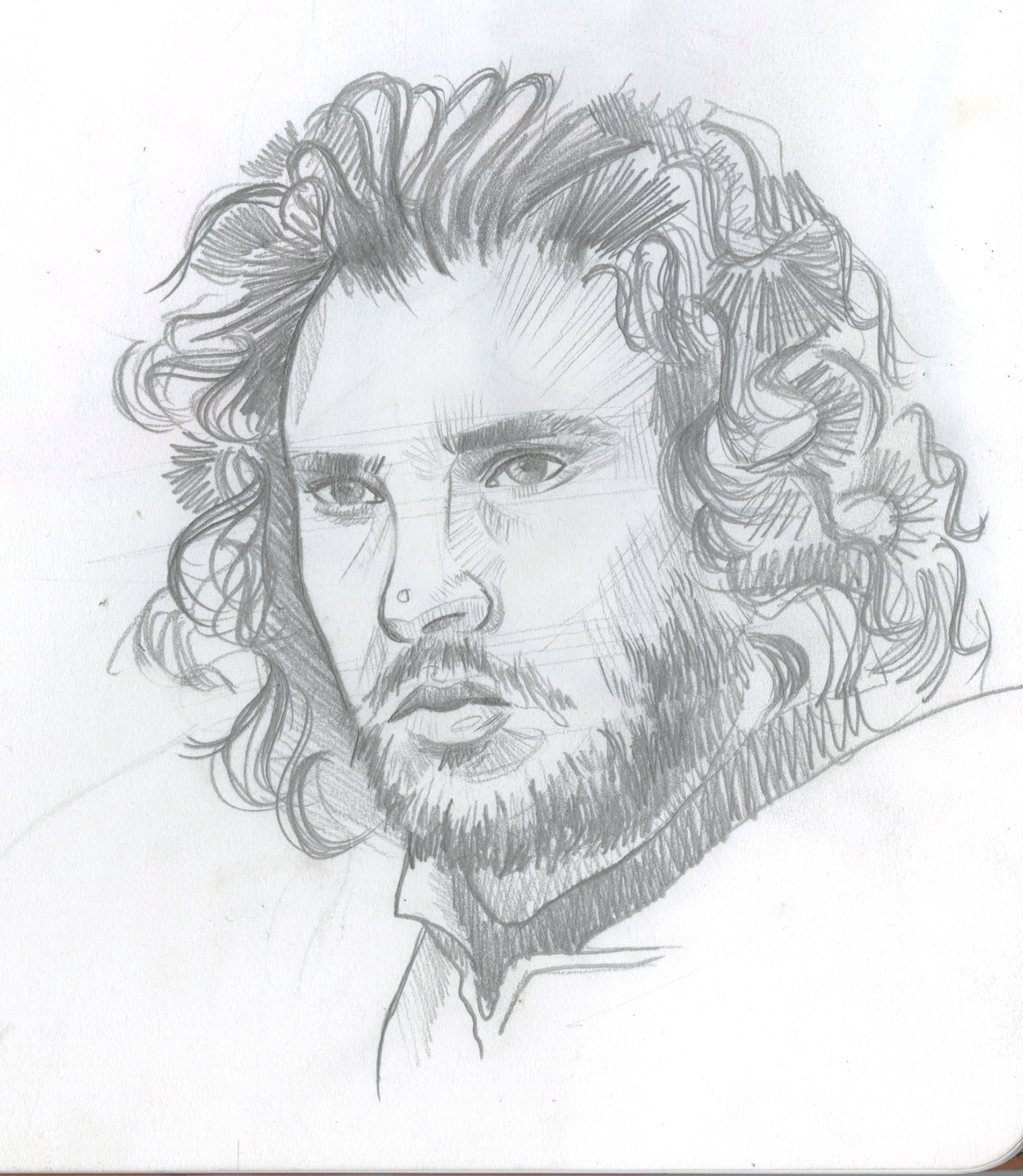 1400x1609 Jon Snow Sketch On Behance - Jon Snow Sketch