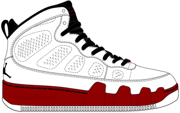 598x376 Air Jordan Force Fusion 9 (Ix) First Look Sneakerfiles - Jordan 1 Sketch
