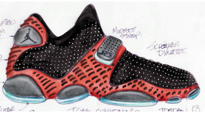 672x372 An Early Air Jordan 13 Sketch Is Being Transformed Into A - Jordan 1 Sketch
