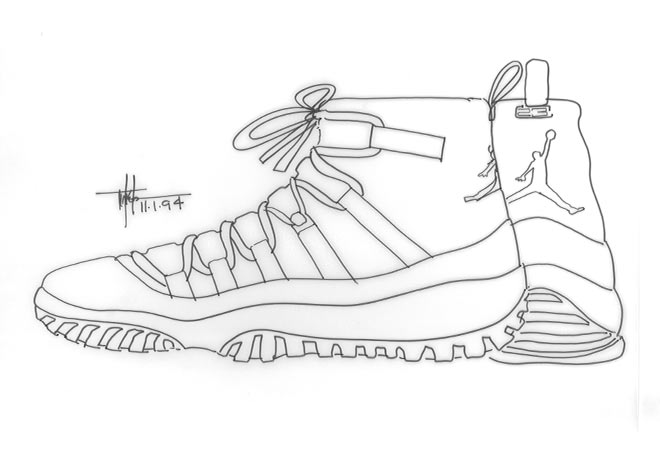 Jordan 11 Sketch at PaintingValley.com | Explore collection of Jordan ...