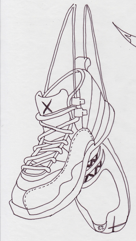 443x780 Derrick Baker - Jordan 12 Sketch