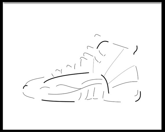 Jordan 12 Sketch at PaintingValley.com | Explore collection of Jordan ...