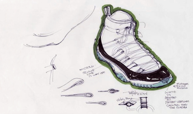 Jordan 12 Sketch at PaintingValley.com | Explore collection of Jordan