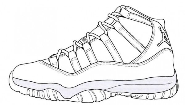 600x342 Blue Air Jordan Retro 11 Drawing Legend Drawing For - Jordan 12 Sketch
