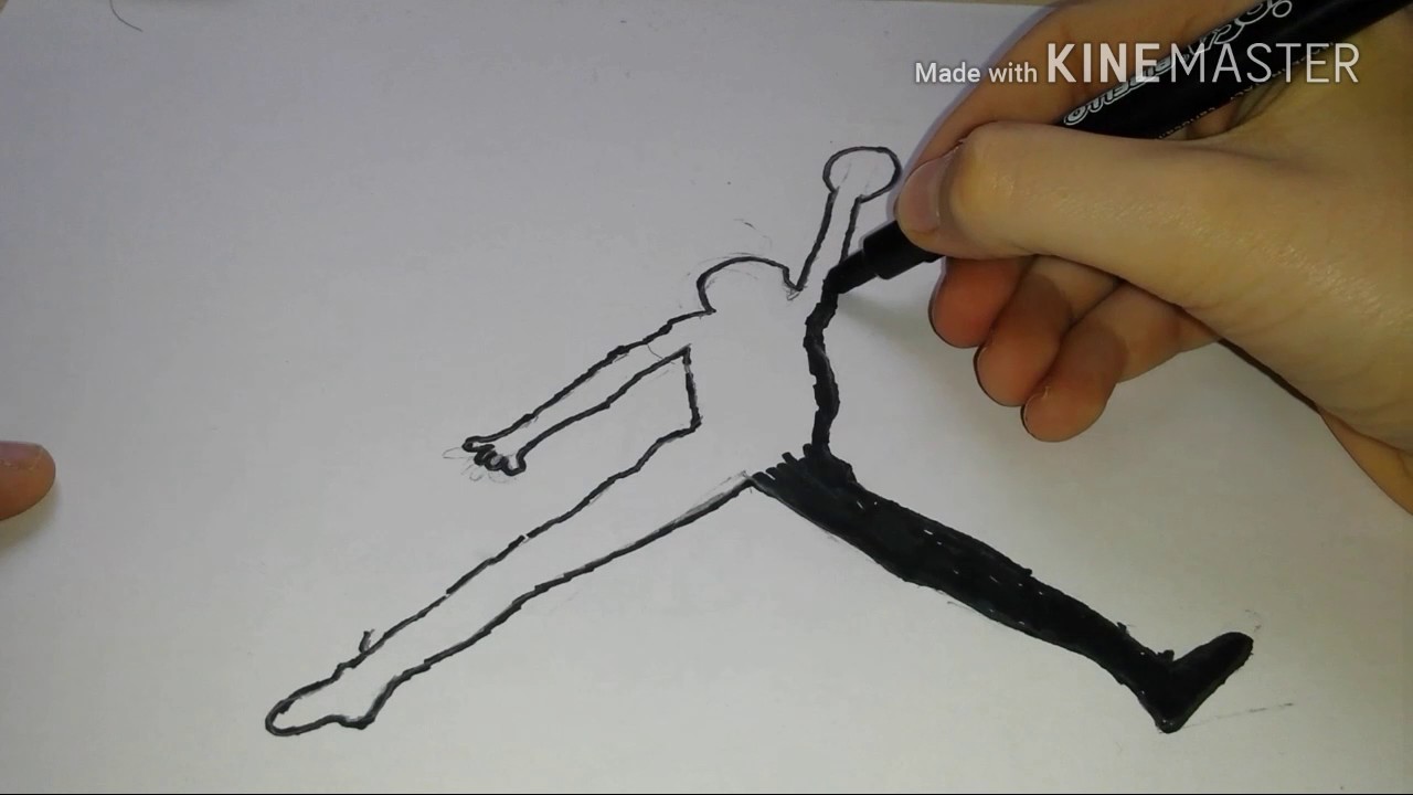 1280x720 Drawing Michael Jordan Logo - Jordan Logo Sketch