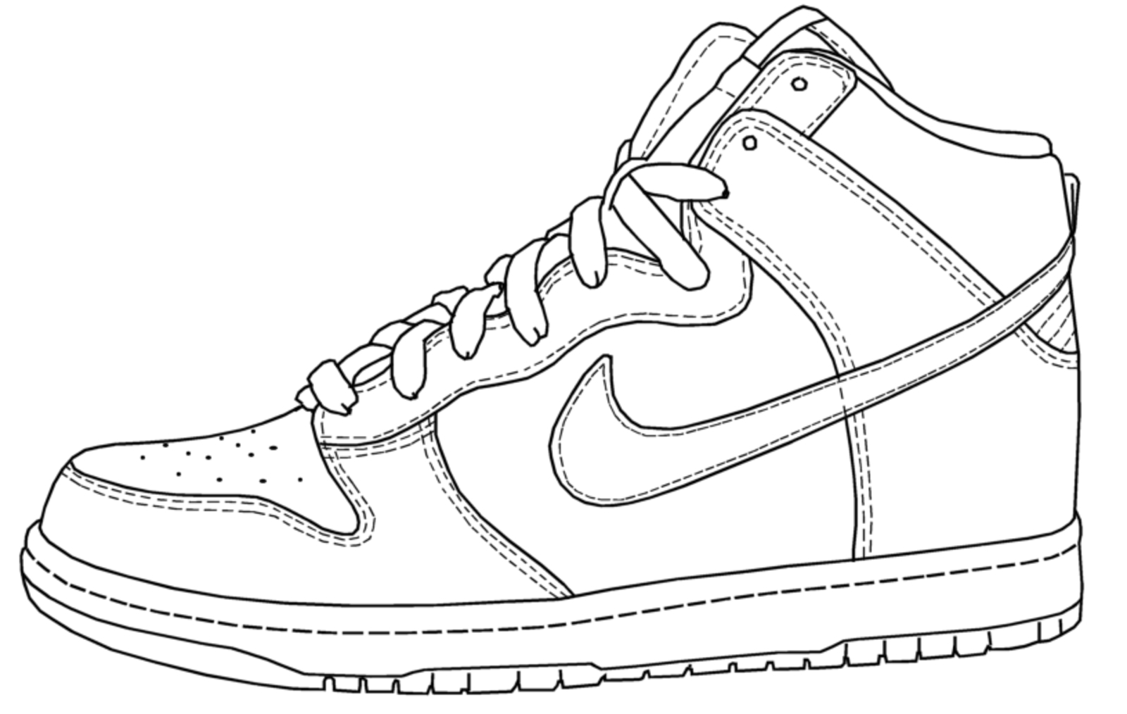 Jordan Shoe Sketch at PaintingValley.com | Explore collection of Jordan