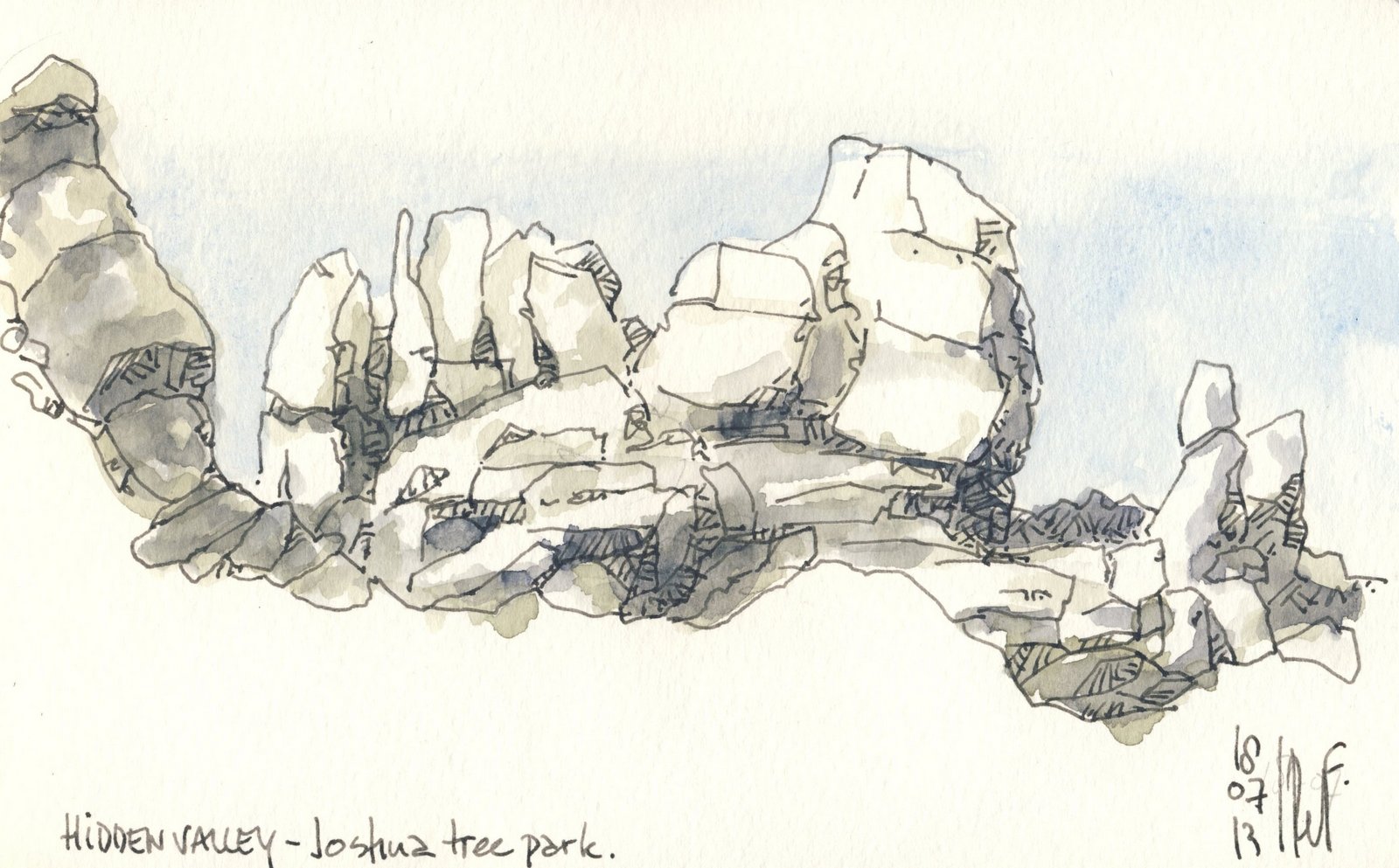 1600x993 Rene Fijten Sketches Joshua Tree Park - Joshua Tree Sketch