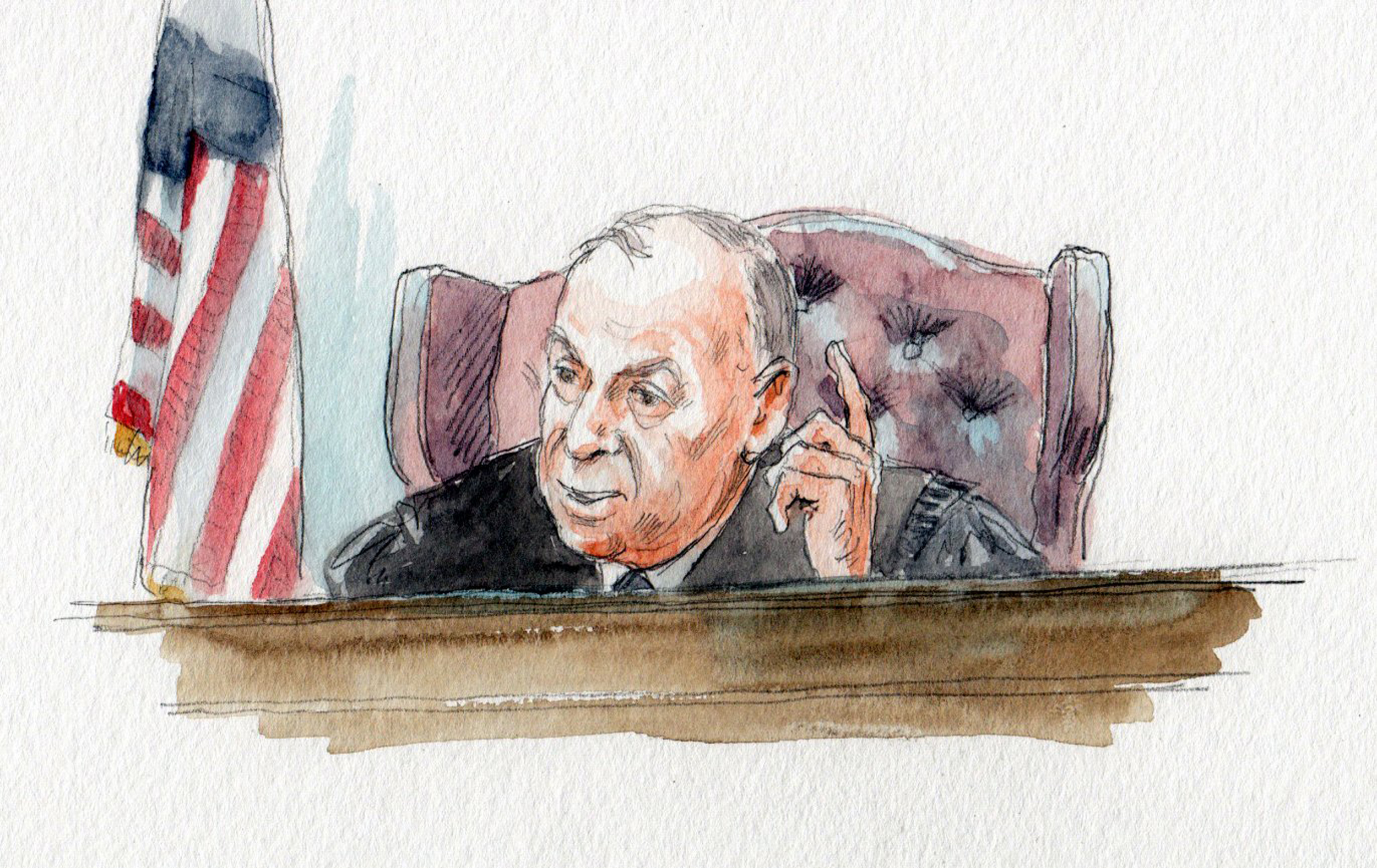 2500x1577 Judge In Paul Manafort Trial Says He Has Gotten Threats - Judge Sketch