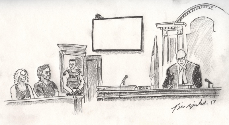 804x439 Suspects From Drug Bust Make Another Court Apperance - Judge Sketch