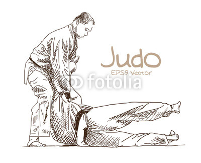 400x324 Hand Sketch Competing Judo In Vector Illustration Buy Photos - Judo Sketch