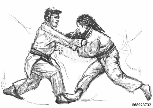 500x354 Judo - Judo Sketch
