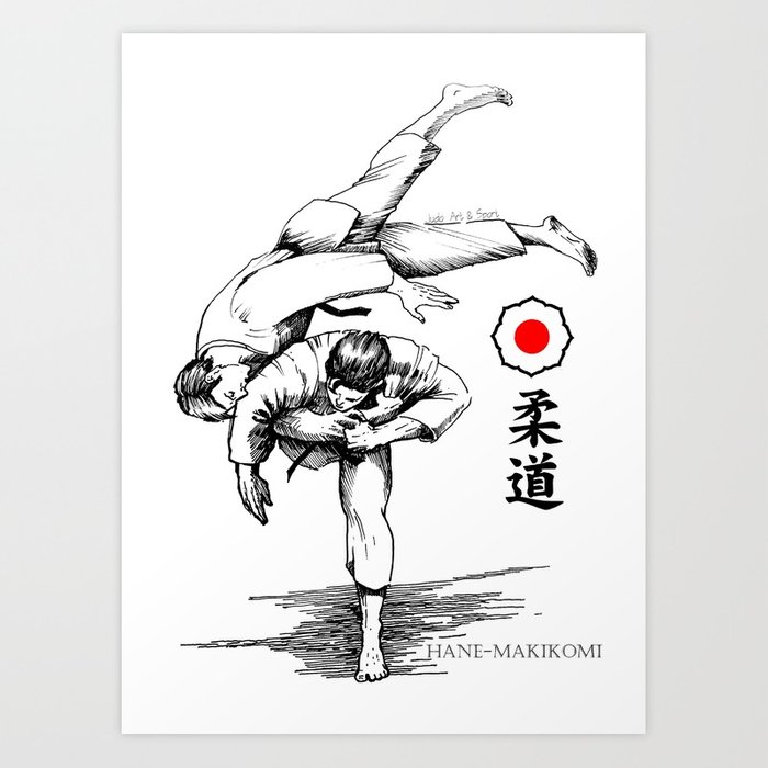 700x700 De Judo Art Print By Paulgd Society6 - Judo Sketch