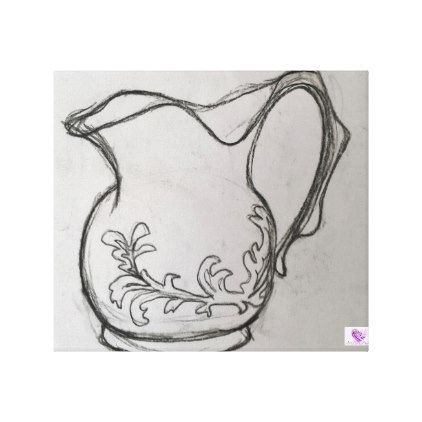 422x422 Simple Jug Sketch, Fine Home Art Print Decor Gifts - Jug Sketch