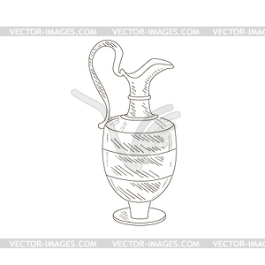 300x300 Vintage Wine Jug Realistic Sketch - Jug Sketch