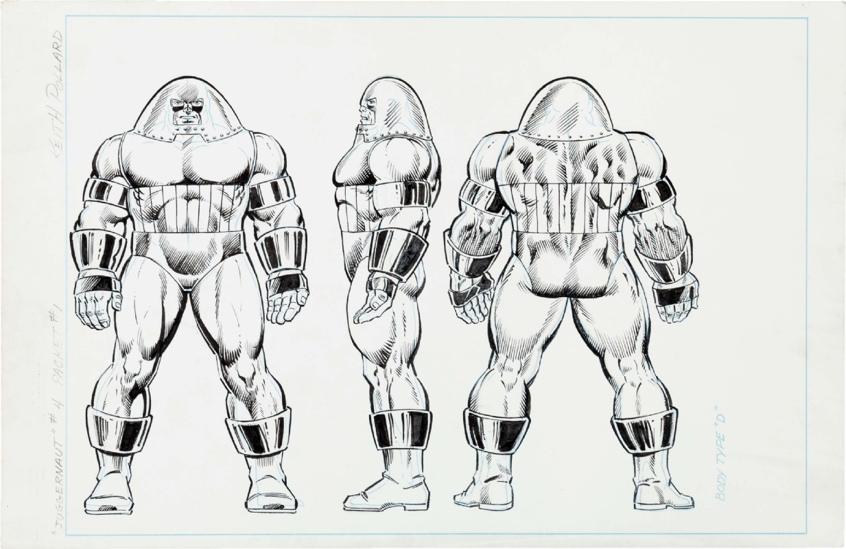 1233x800 Official Handbook Of The Marvel Universe Master Edition - Juggernaut Sketch