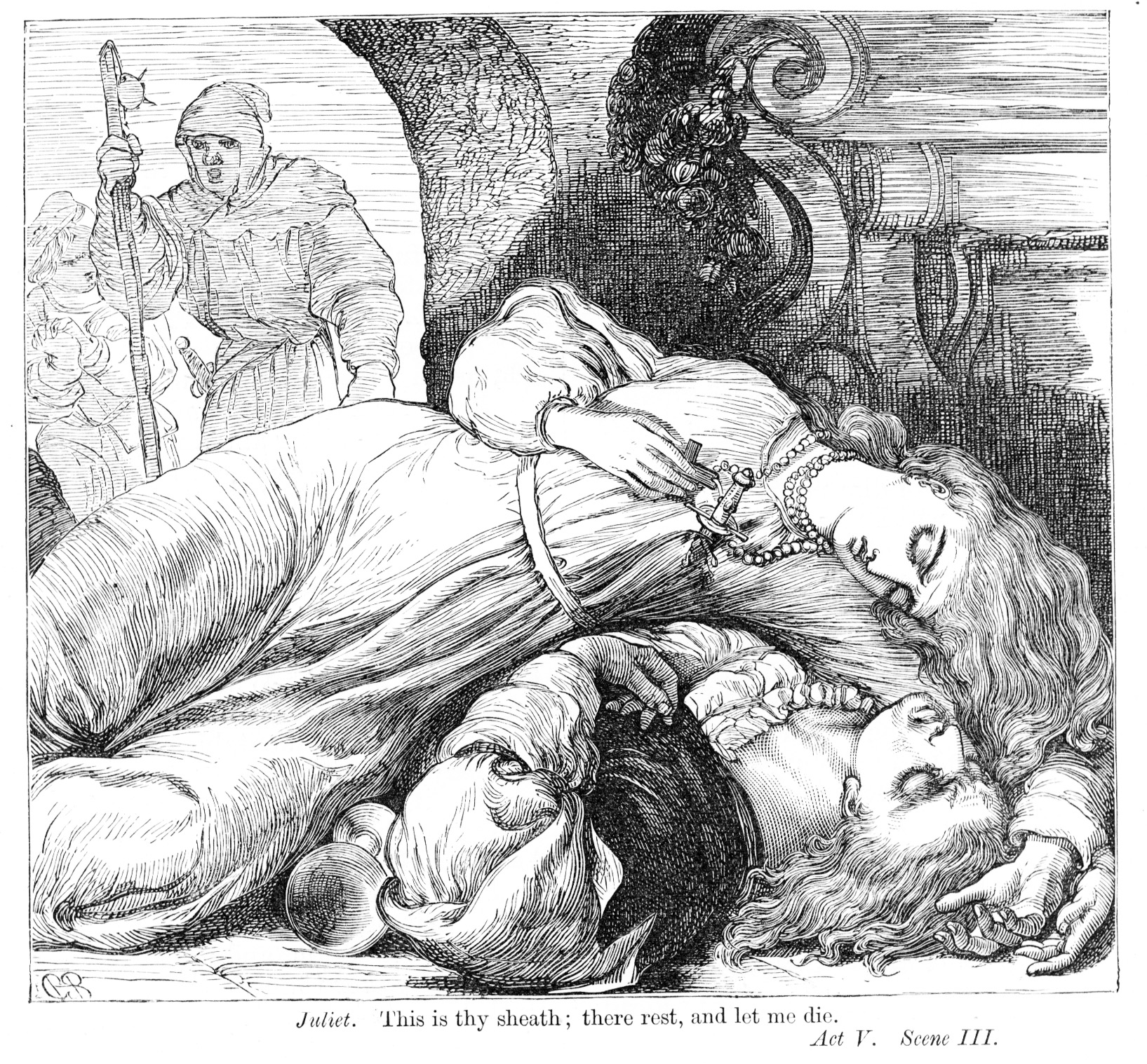 1635x1518 Romeo And Juliet Victorian Illustrated Shakespeare Archive - Juliet Sketch