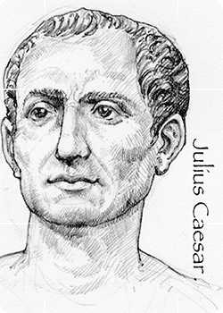 250x350 Julius Caesar Trading Card - Julius Caesar Sketch