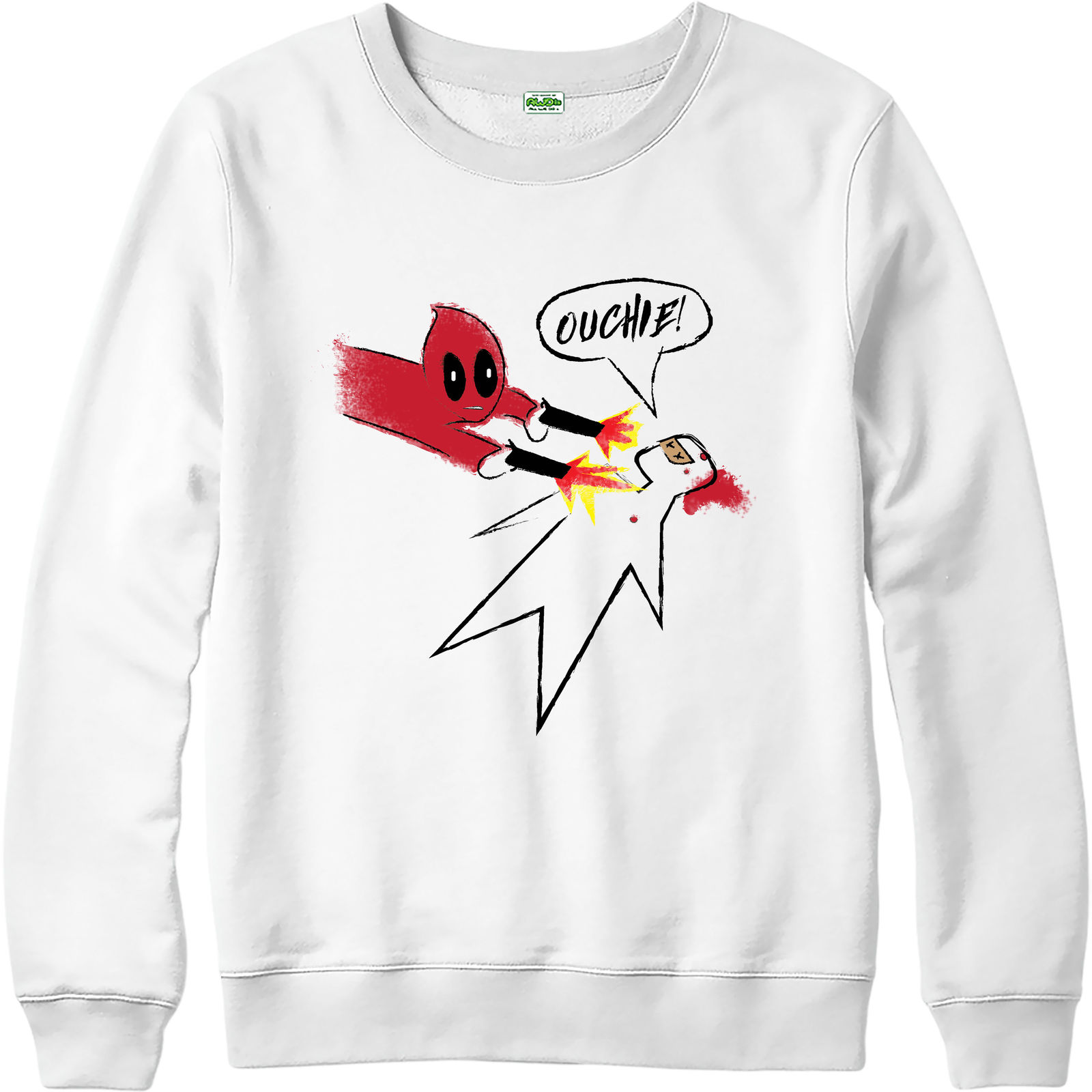 1600x1600 Ouchie! , Deadpool Sketch Jumper. Inspired Francis Marvel Comics - Jumper Sketch