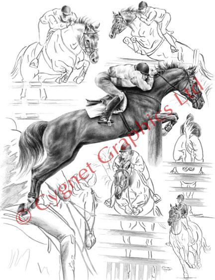 432x563 Horse Drawings And Art Prints Equine Artwork And Pencil Sketches - Jumping Horse Sketch