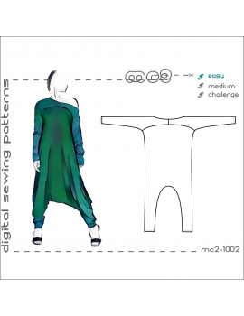 270x350 Harem Style Jumpsuit - Jumpsuit Sketch