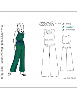 270x350 Jumpsuit With Stretchy Waistband - Jumpsuit Sketch