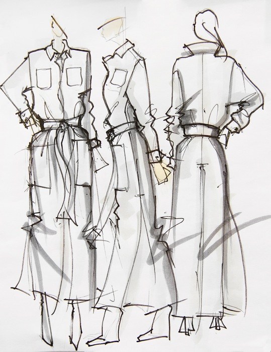 539x700 Monika Chiang Jumpsuit Sketch Fall 2013 Nyfw Fashion Daily Mag - Jumpsuit Sketch