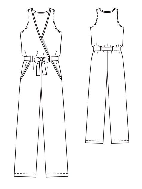 475x633 Sleeveless Jumpsuit 022013 - Jumpsuit Sketch
