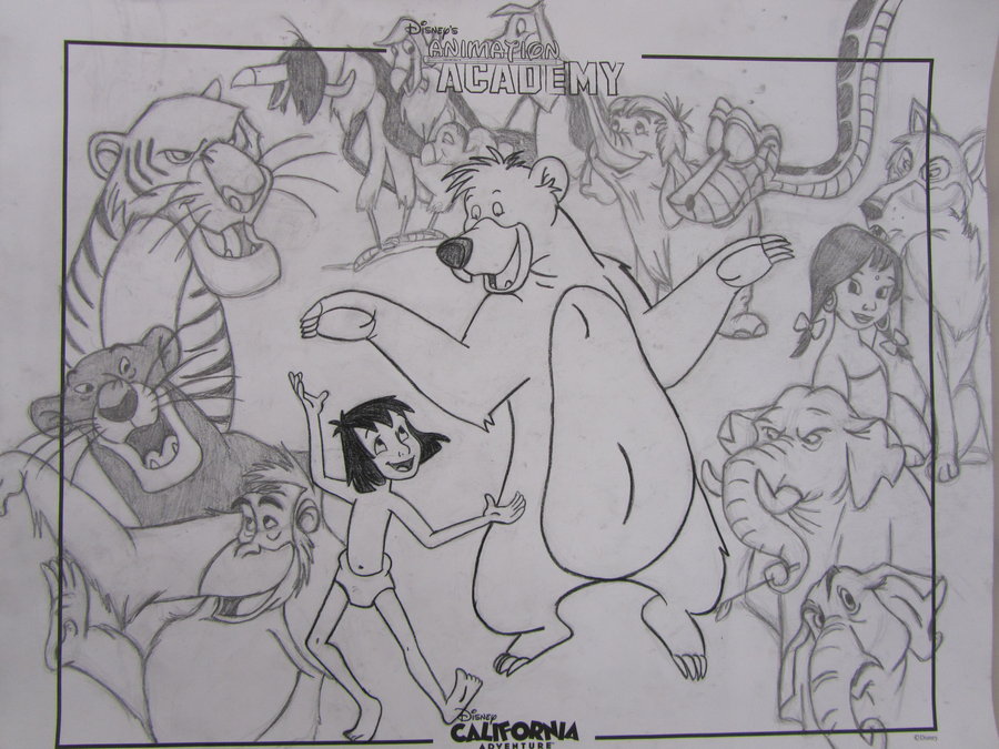 900x675 Disney Collage Jungle Book By Kateyecooper - Jungle Book Sketch