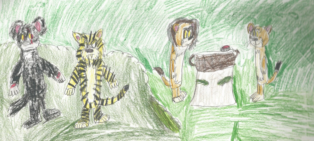 1024x460 Jungle Scene By Tigerbreath13 - Jungle Scene Sketch