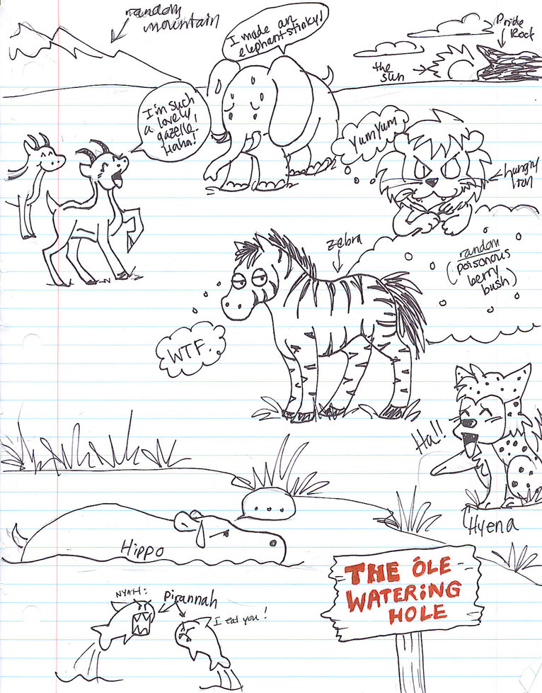 766x978 Random Jungle Scene Sketch By Inulover411 - Jungle Scene Sketch