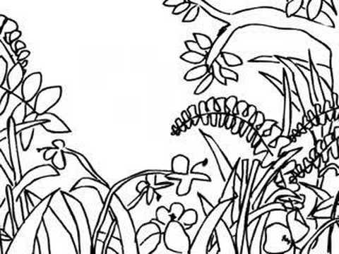 480x360 Drawing A Jungle Scene - Jungle Scene Sketch