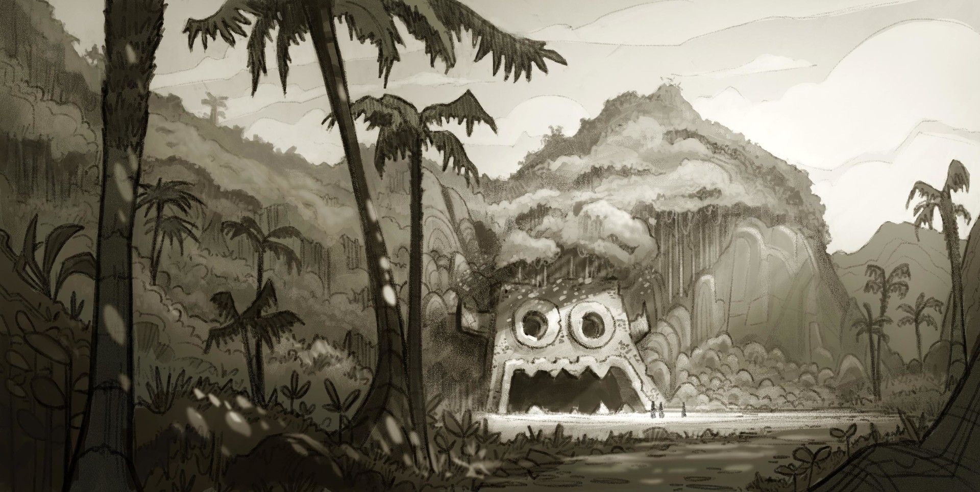 1920x965 Artstation - Jungle Sketch