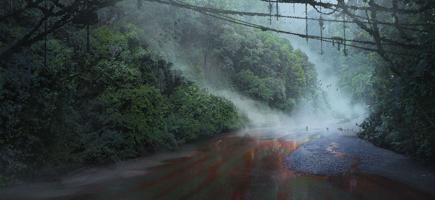1400x644 Jungle Sketch On Behance - Jungle Sketch