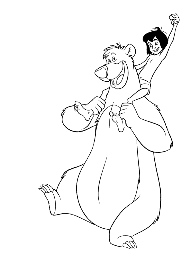 667x930 Jungle Book Coloring Pages - Jungle Sketch For Kids