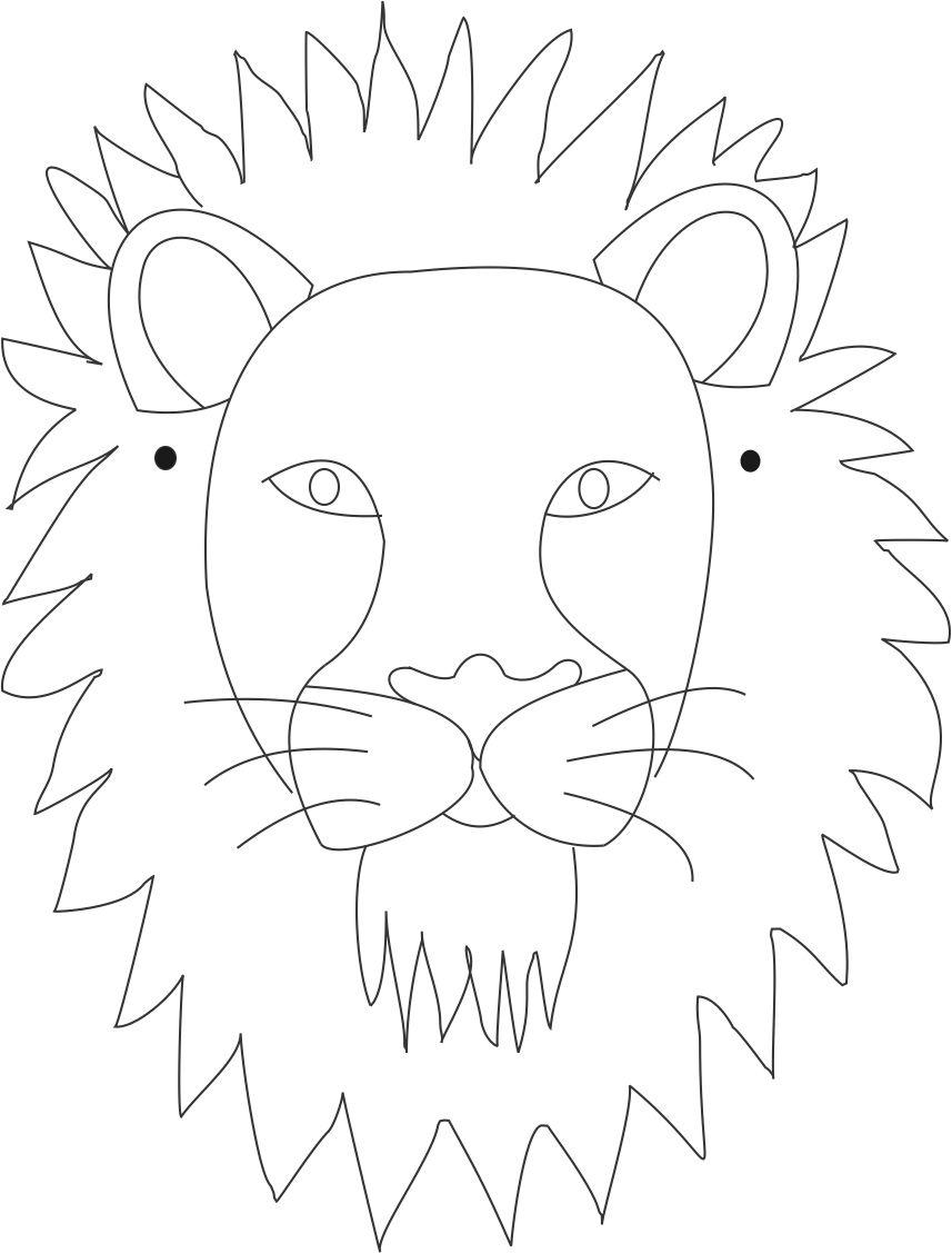 857x1127 Lion In The Jungle Sketch - Jungle Sketch For Kids