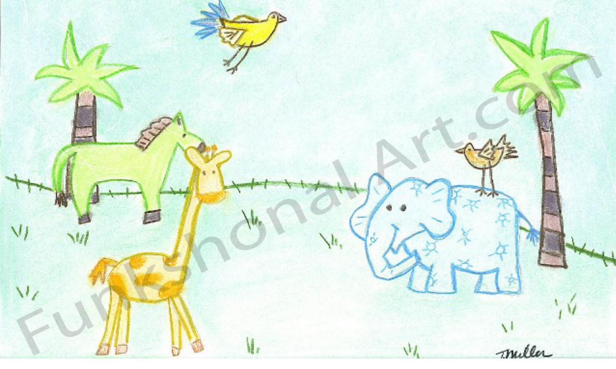 1200x720 Sketches - Jungle Sketch For Kids