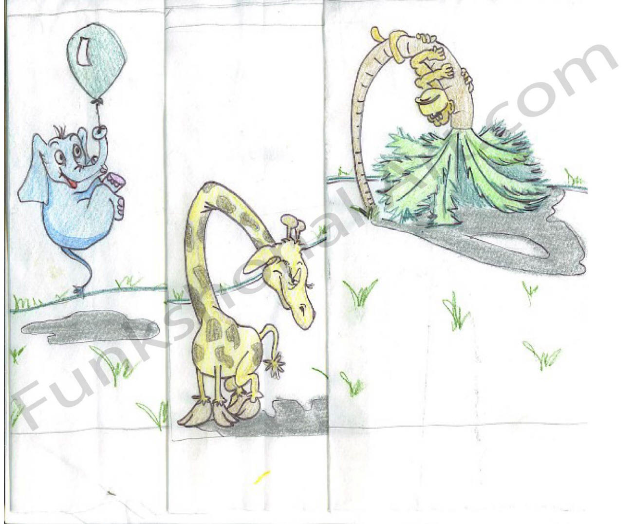 1300x1076 Sketches - Jungle Sketch For Kids