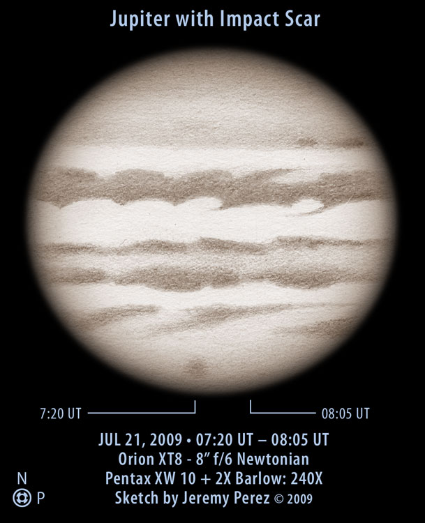 609x750 Jupiter And Impact Scar - Jupiter Sketch