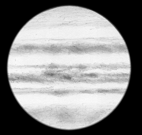500x476 Jupiter September 12, 2012 Astronomy Sketch Of The Day - Jupiter Sketch