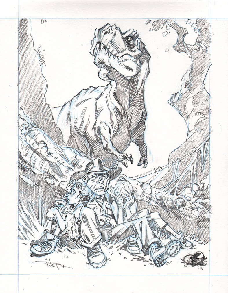 788x1014 Jurassic Park By 3nrique - Jurassic Park Sketch