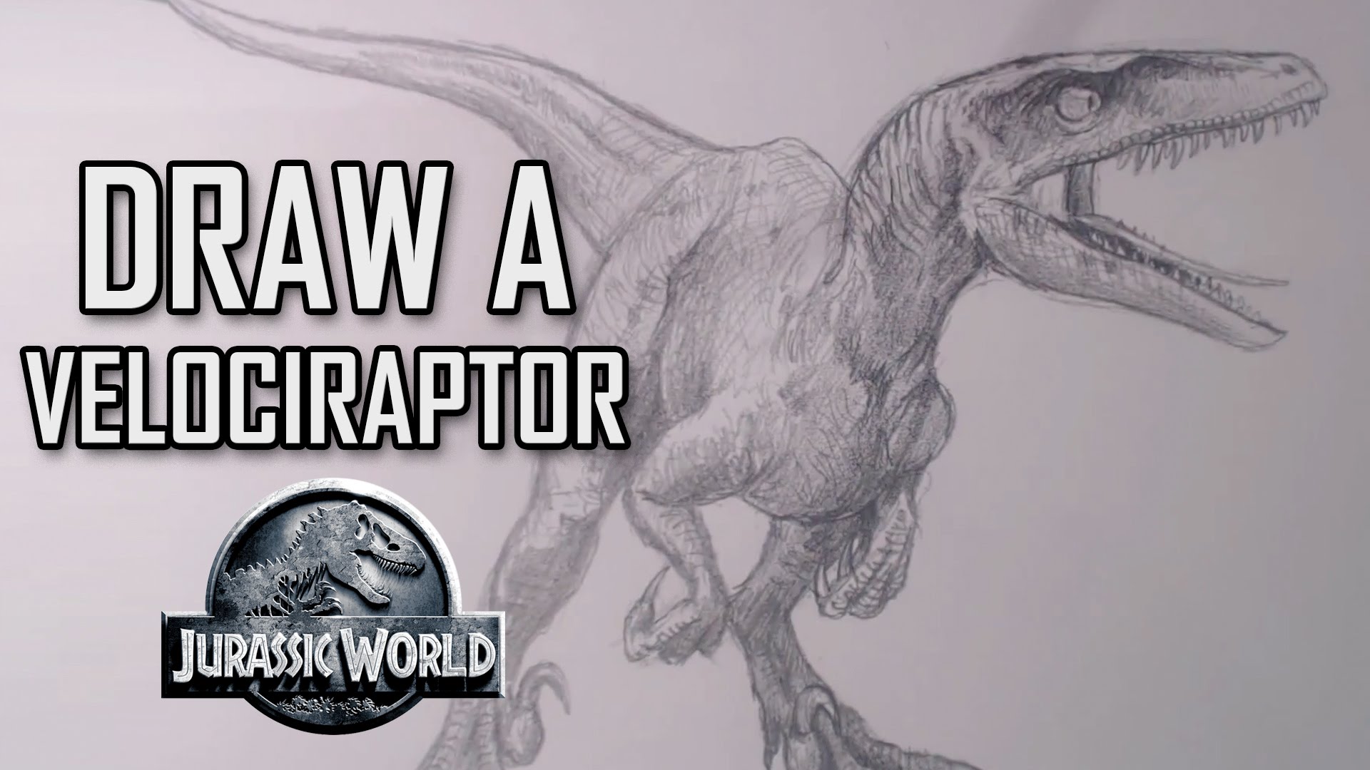 1920x1080 How To Draw Delta The Velociraptor From Jurassic World - Jurassic World Sketch