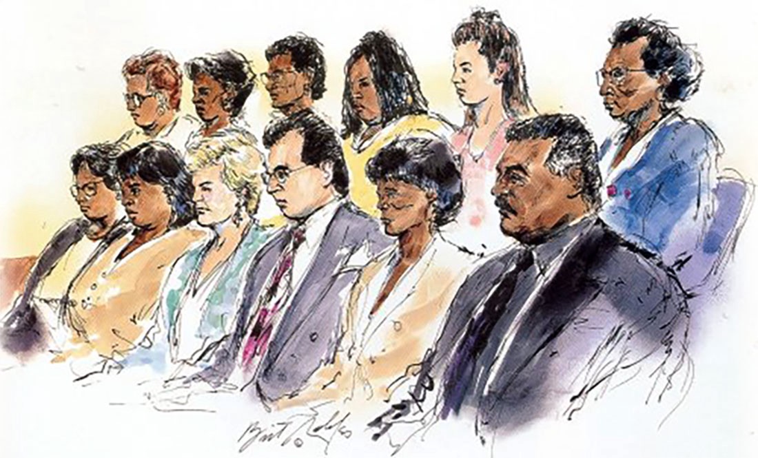 1100x665 Document The Jury Selection Questionnaire From The Oj Simpson Trial - Jury Sketch